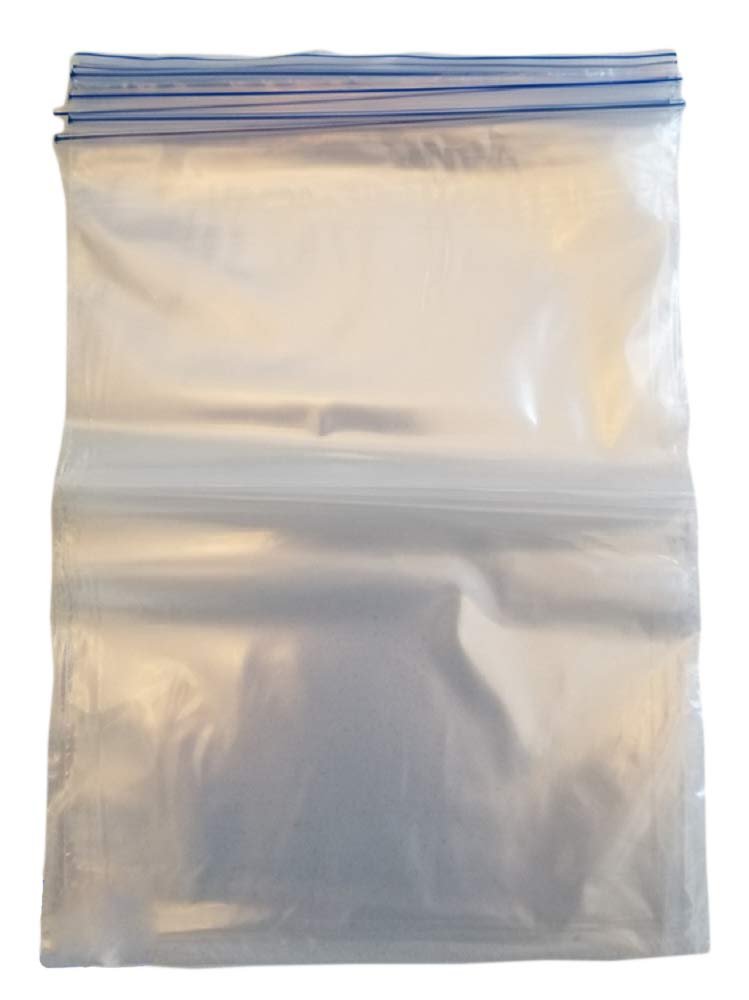 500 Pack Clear Zipper Bag Reclosable Poly Bags 12 x 15 Inch